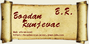 Bogdan Runjevac vizit kartica